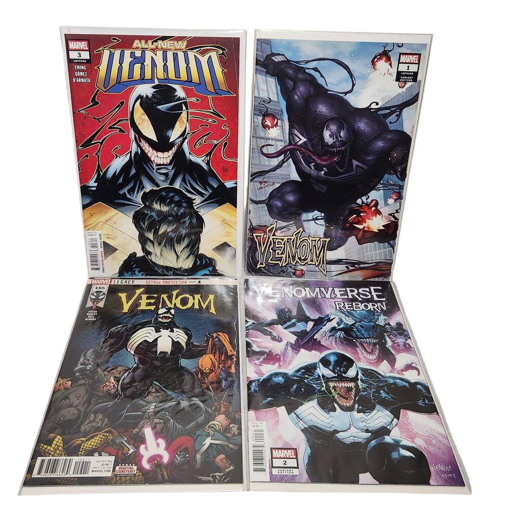 Marvel New Venom #3 Venom #1, Lethal Protector Part 1 #155, Venomverse Reborn #2